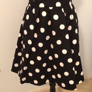 CeCe Black Polka Dot Skirt